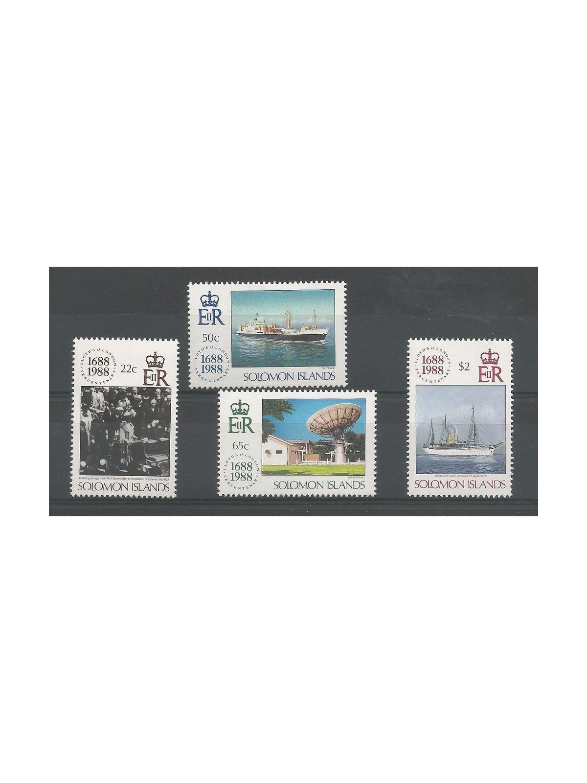 SOLOMON 1988 300 years Lloyds 4v MNH**