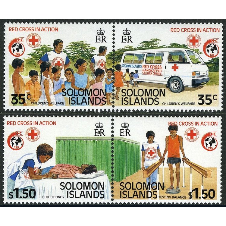 SOLOMON 1989 Red Cross 4v MNH**