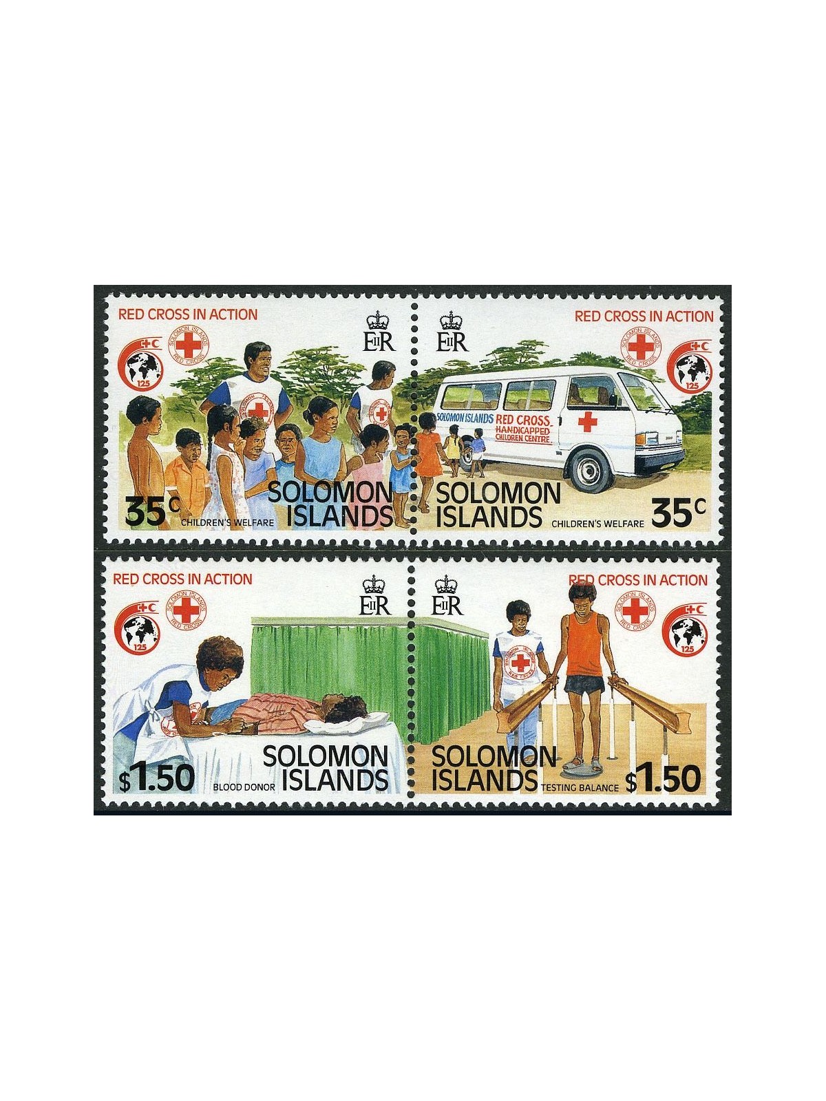 SOLOMON 1989 Red Cross 4v MNH**