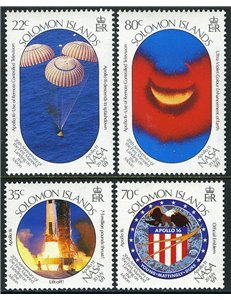 SOLOMON 1989 Moonlanding 4v MNH**