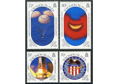 SOLOMON 1989 Moonlanding 4v MNH**