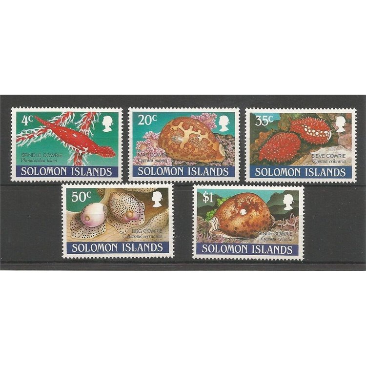 SOLOMON 1990 Snails, slugs 5v MNH**