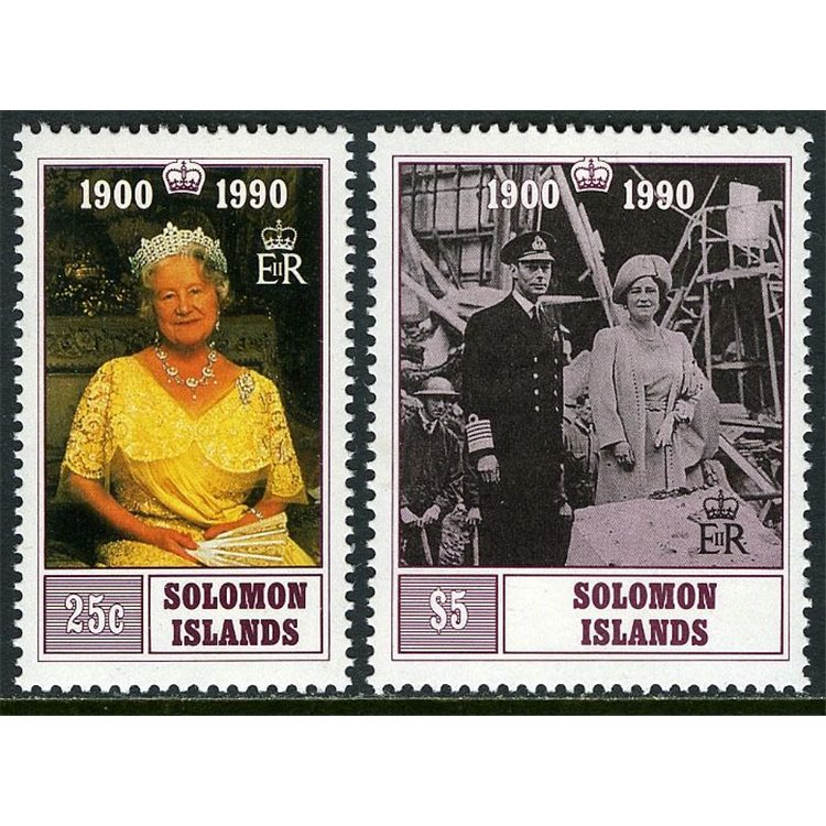 SOLOMON 1990 Queen mother 2v MNH**