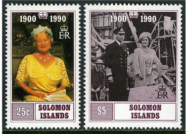 SOLOMON 1990 Queen mother 2v MNH**
