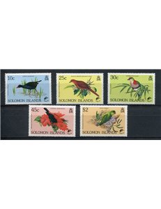 SOLOMON 1990 Birdpex 5v MNH**
