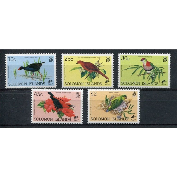 SOLOMON 1990 Birdpex 5v MNH**