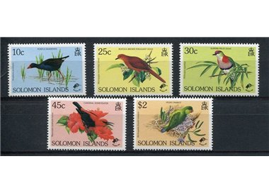 SOLOMON 1990 Birdpex 5v MNH**