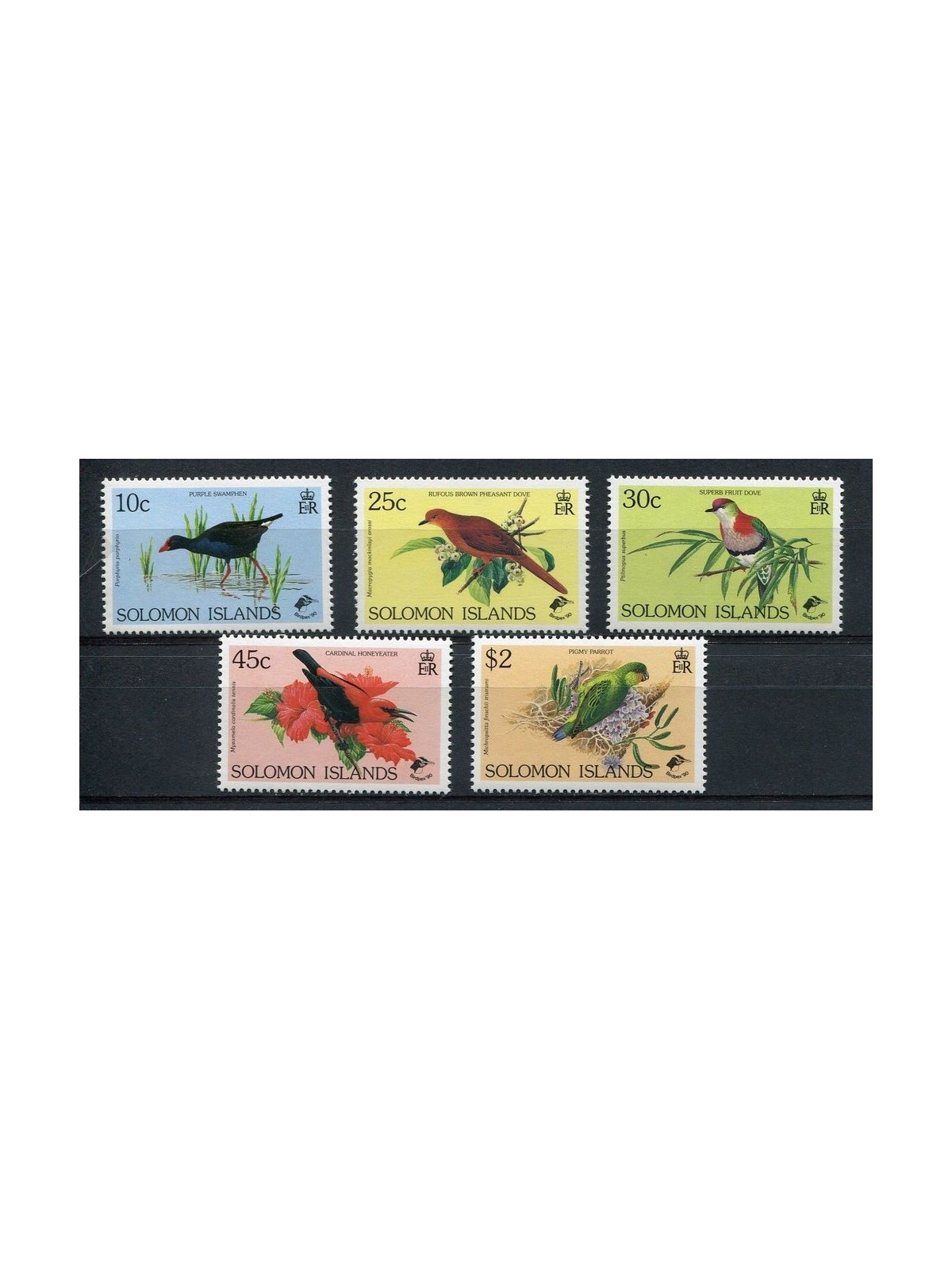 SOLOMON 1990 Birdpex 5v MNH**
