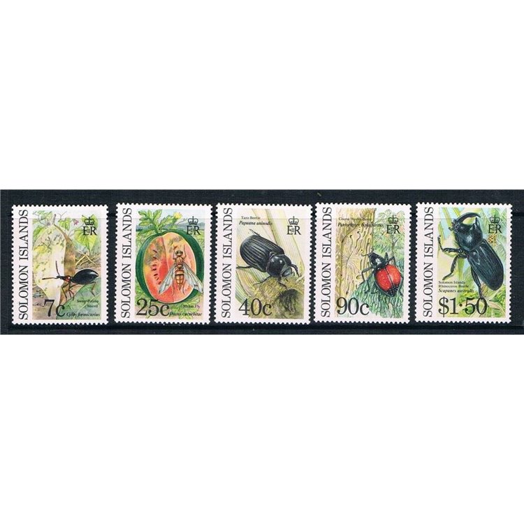 SOLOMON 1991 Insects 5v MNH**
