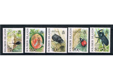 SOLOMON 1991 Insects 5v MNH**
