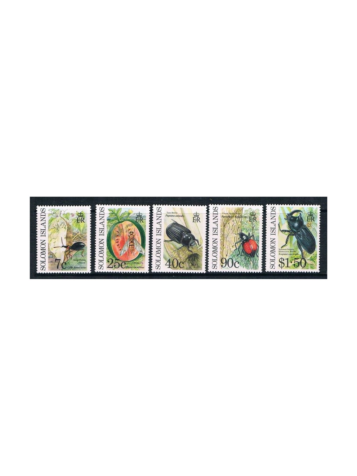 SOLOMON 1991 Insects 5v MNH**