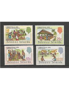 SOLOMON 1991 Christmas 4v MNH**