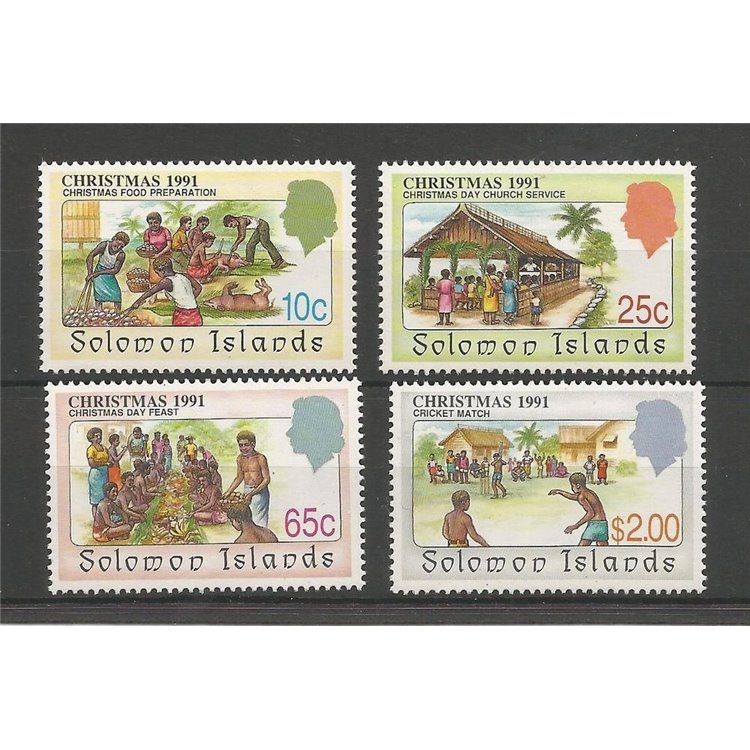 SOLOMON 1991 Christmas 4v MNH**
