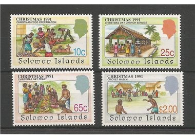 SOLOMON 1991 Christmas 4v MNH**