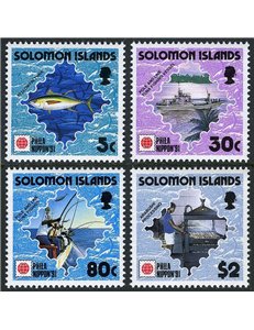 SOLOMON 1991 Philanippon, fishing 4v MNH**