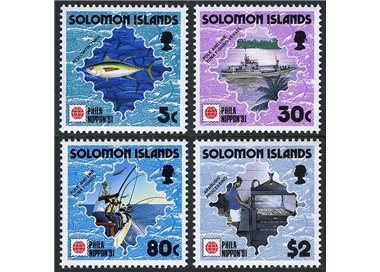 SOLOMON 1991 Philanippon, fishing 4v MNH**