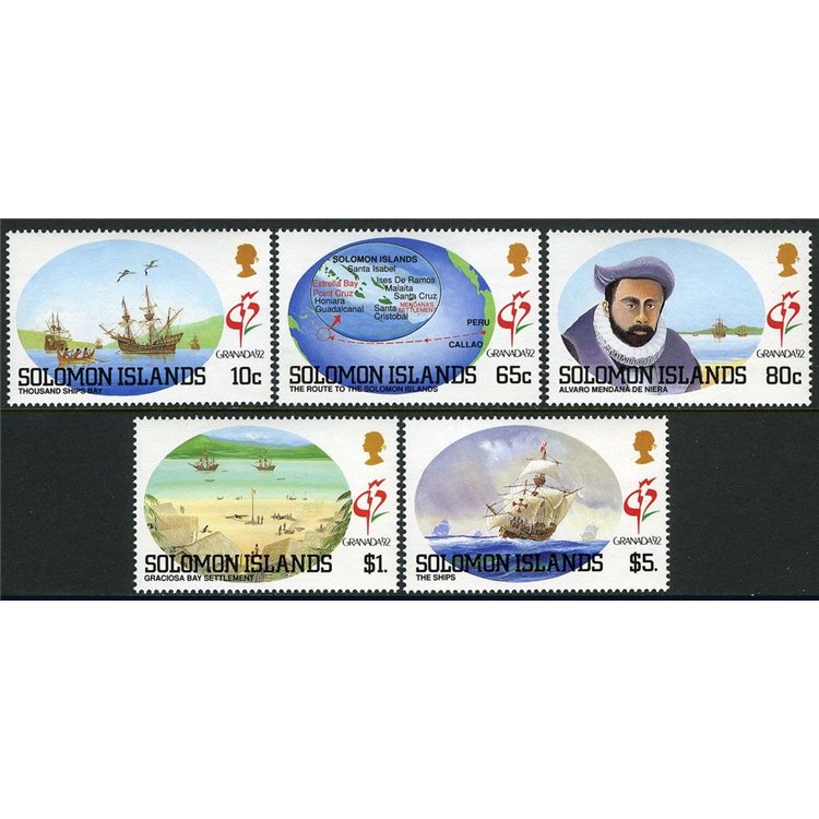 SOLOMON 1992 Granada 92 5v MNH**