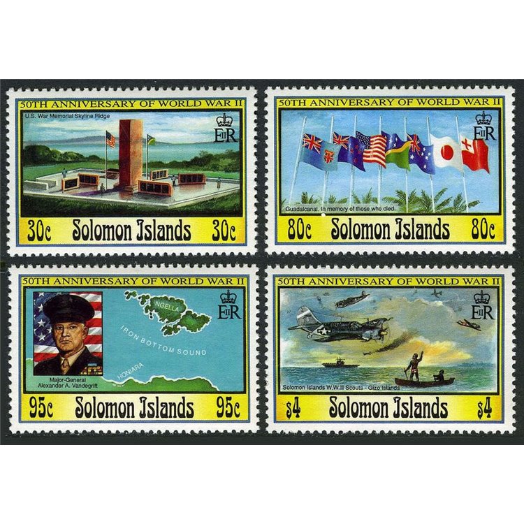 SOLOMON 1993 World War II 4v MNH**