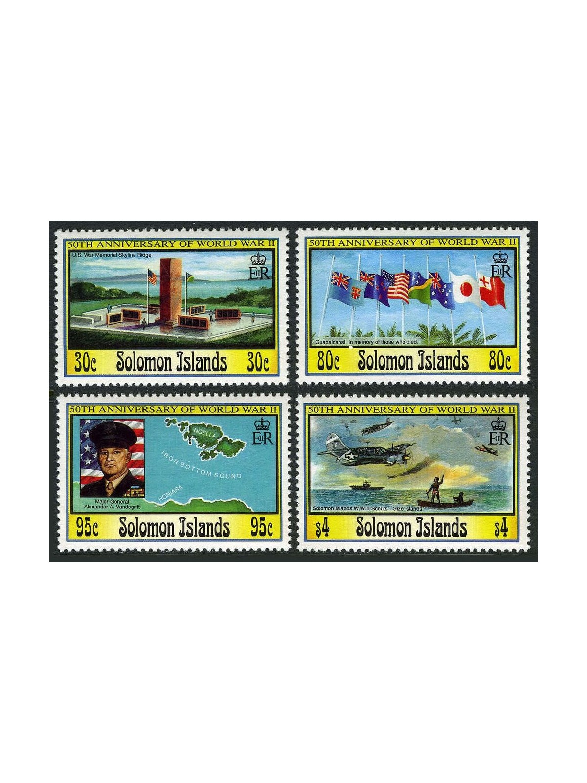 SOLOMON 1993 World War II 4v MNH**