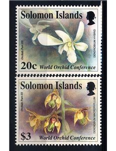 SOLOMON 1993 Orchids conference 2v MNH**