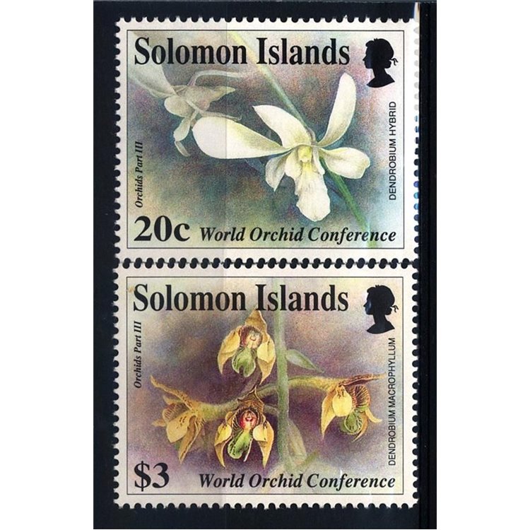 SOLOMON 1993 Orchids conference 2v MNH**