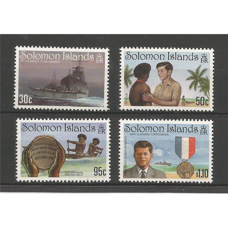 SOLOMON 1993 Sinking of USS PT 109 4v MNH**