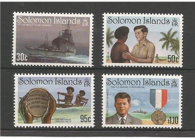 SOLOMON 1993 Sinking of USS PT 109 4v MNH**