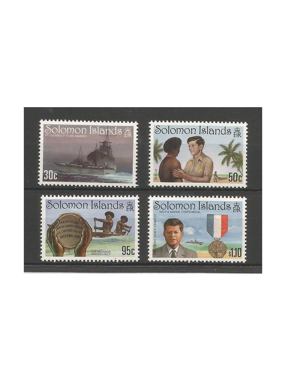 SOLOMON 1993 Sinking of USS PT 109 4v MNH**