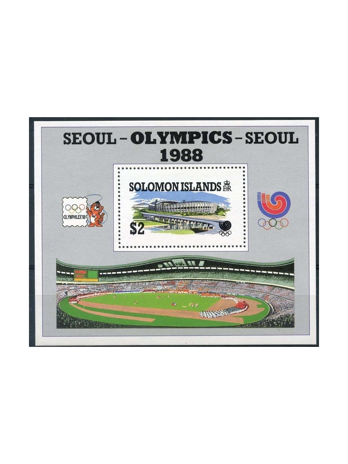 SOLOMON 1988 Olympic Games Seoul 1 BF MNH**