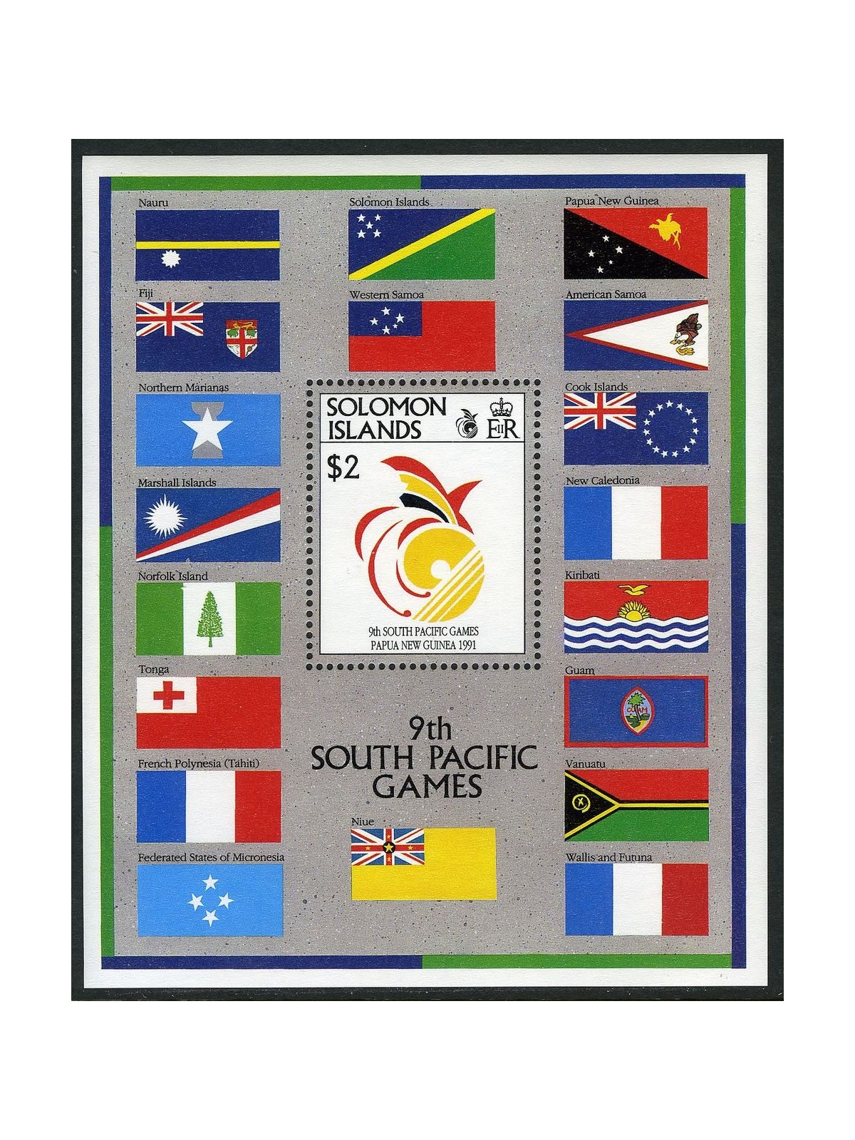 SOLOMON 1991 South Pacific games 1 BF MNH**