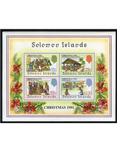 SOLOMON 1991 Christmas 1 BF MNH**