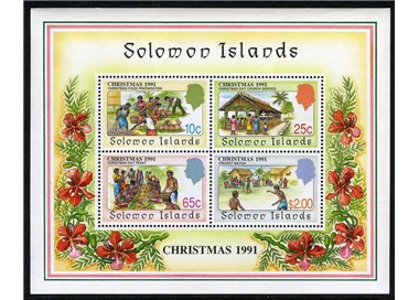 SOLOMON 1991 Christmas 1 BF MNH**