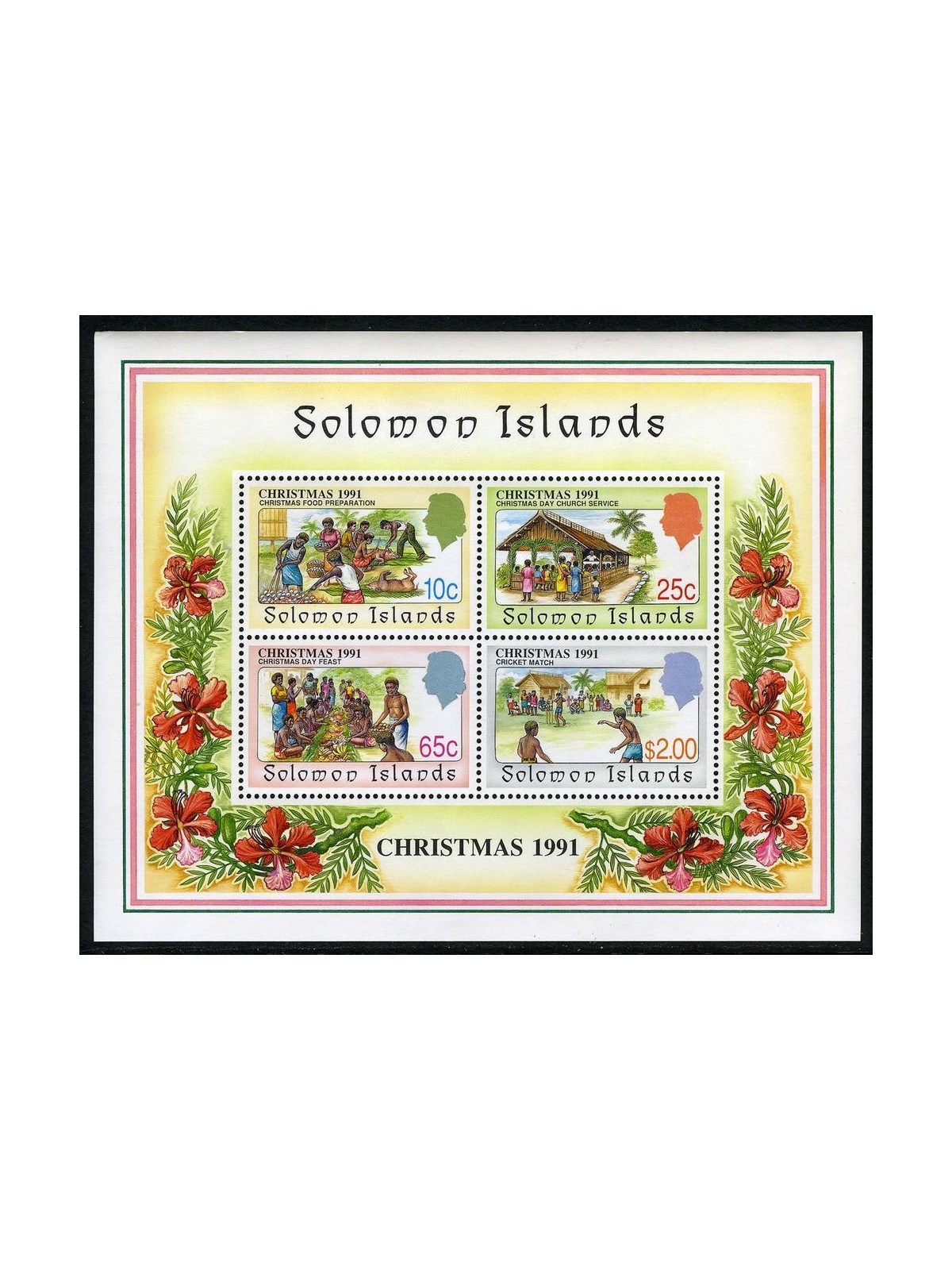 SOLOMON 1991 Christmas 1 BF MNH**