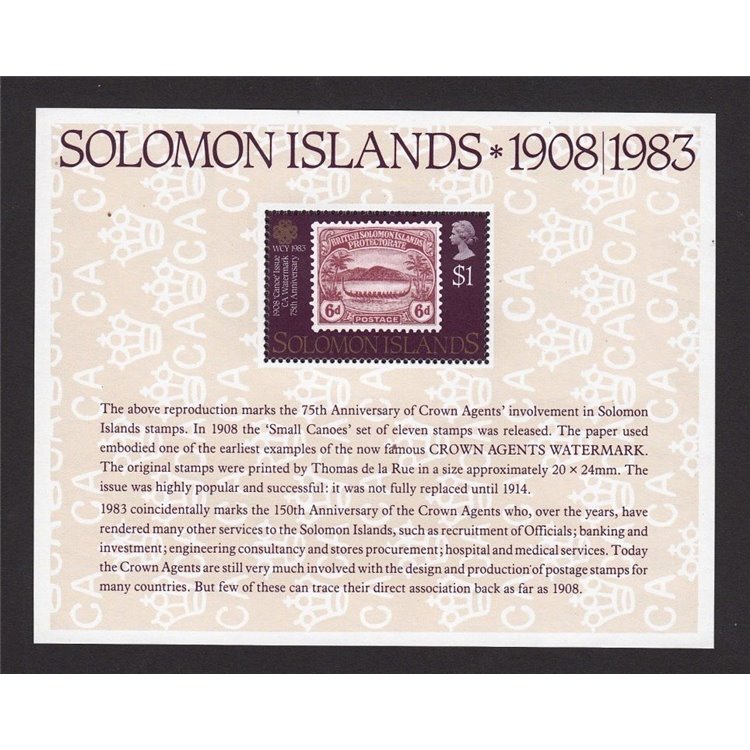 SOLOMON 1983 Year of Communications s/s MNH**