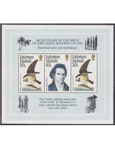 SOLOMON 1985 John James Audubon s/s MNH**