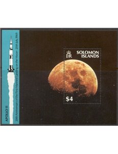 SOLOMON 1989 Moonlanding 1 BF MNH**