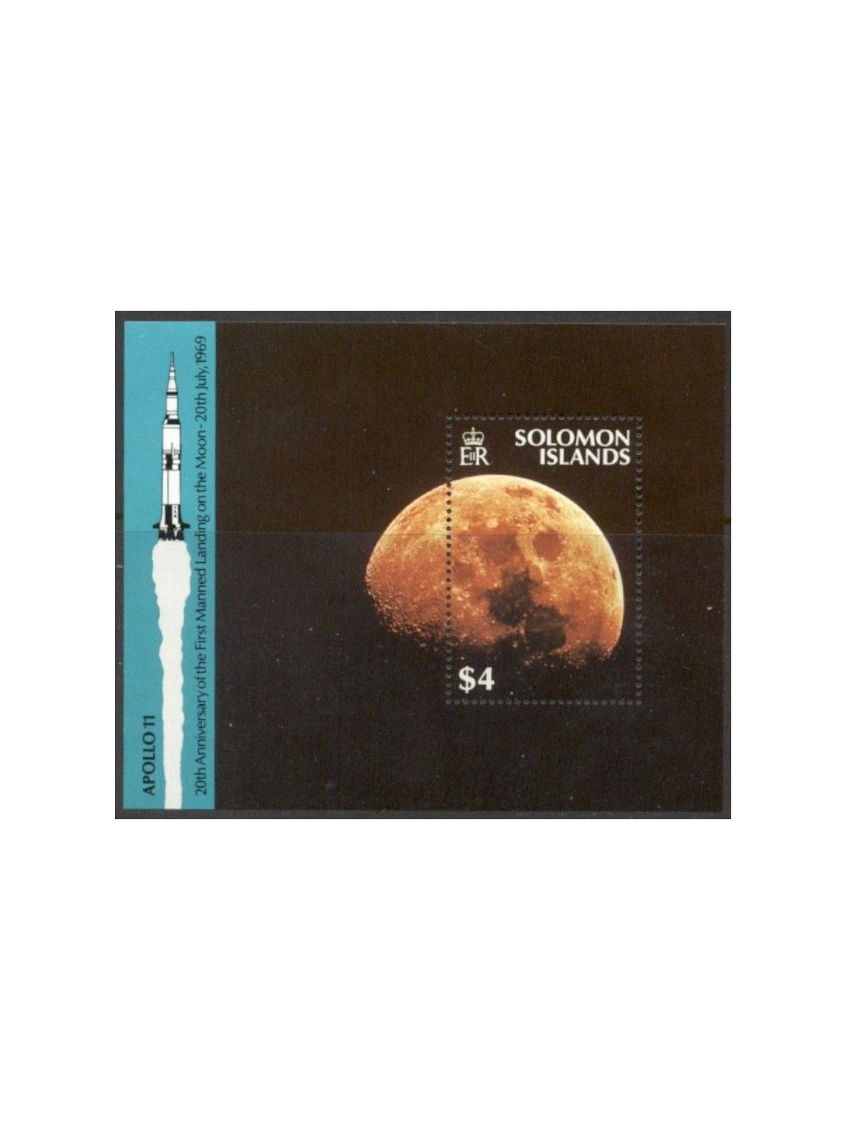 SOLOMON 1989 Moonlanding 1 BF MNH**