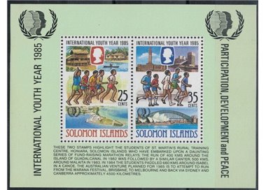 SOLOMON 1985 International Youth Year 1 s/s MNH**