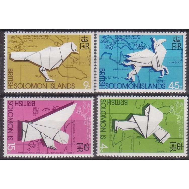 SOLOMON 1974 U.P.U. centenary 4v MNH**
