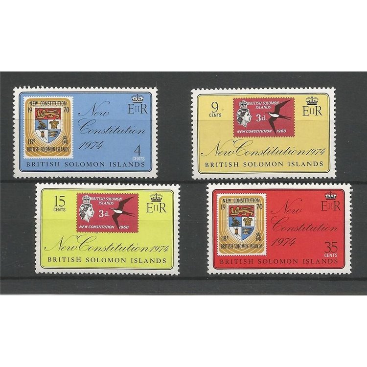 SOLOMON 1974 New constitution 4v MNH**