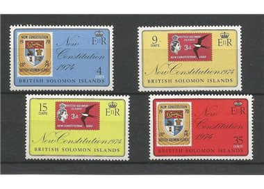 SOLOMON 1974 New constitution 4v MNH**
