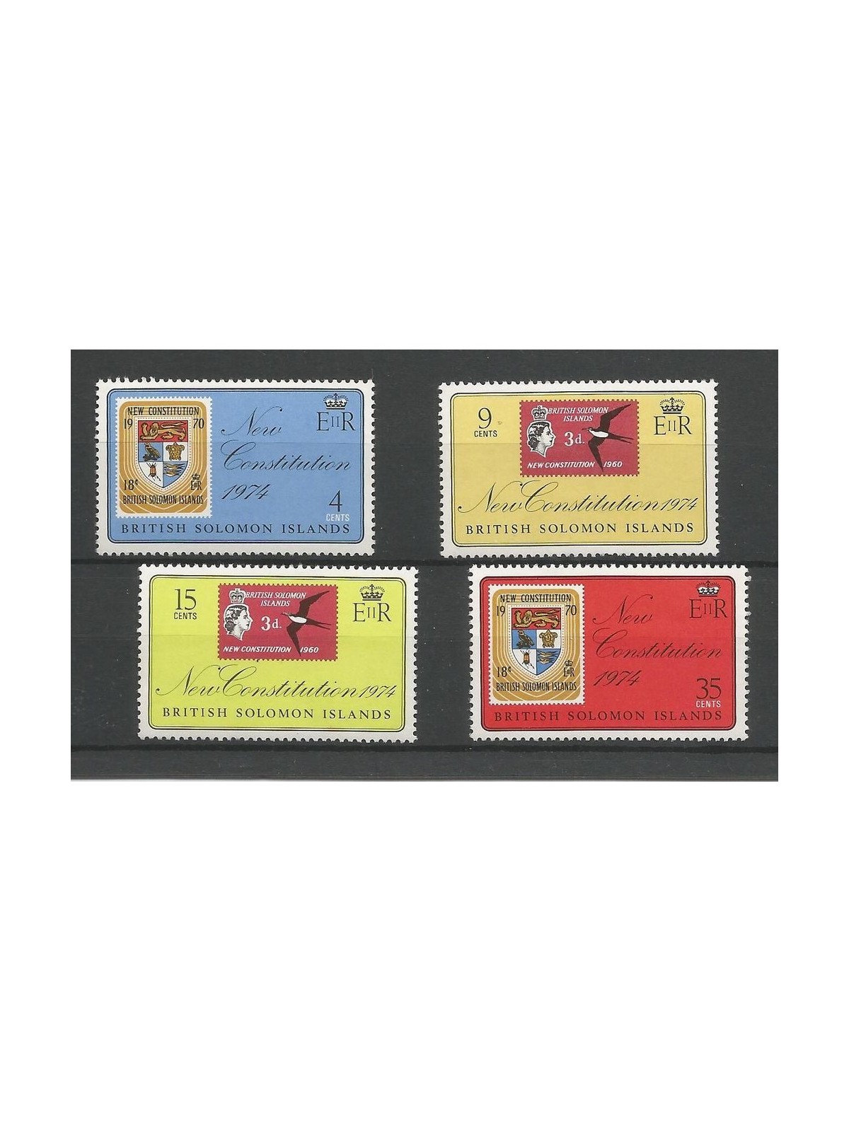 SOLOMON 1974 New constitution 4v MNH**