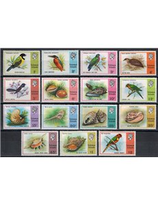 SOLOMON 1976 Serie ordinaria 15v MNH**