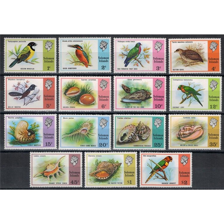 SOLOMON 1976 Ordinary series 15v MNH**