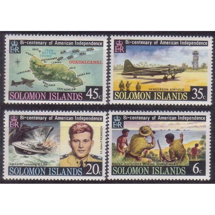 SOLOMON 1976 Bi-centenary of American Independence 4v MNH**