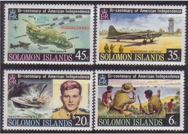 SOLOMON 1976 Bi-centenary of American Independence 4v MNH**