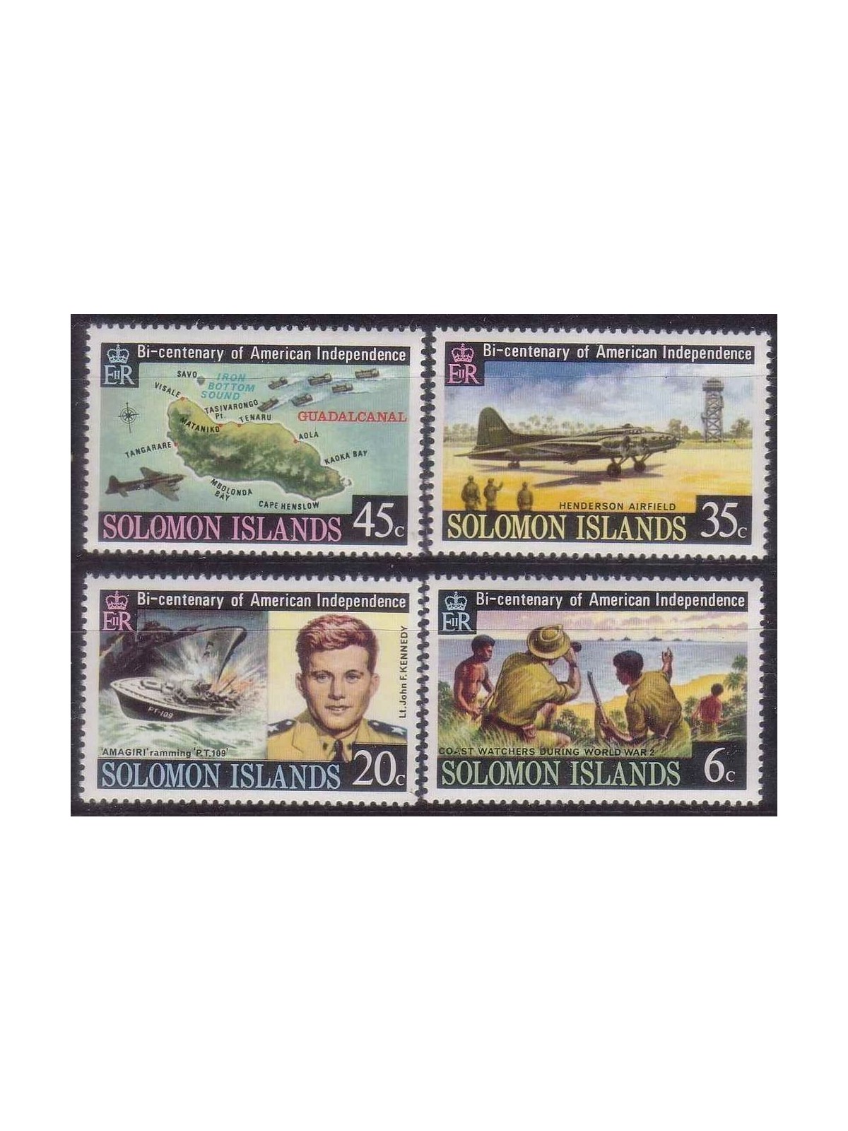 SOLOMON 1976 Bi-centenary of American Independence 4v MNH**