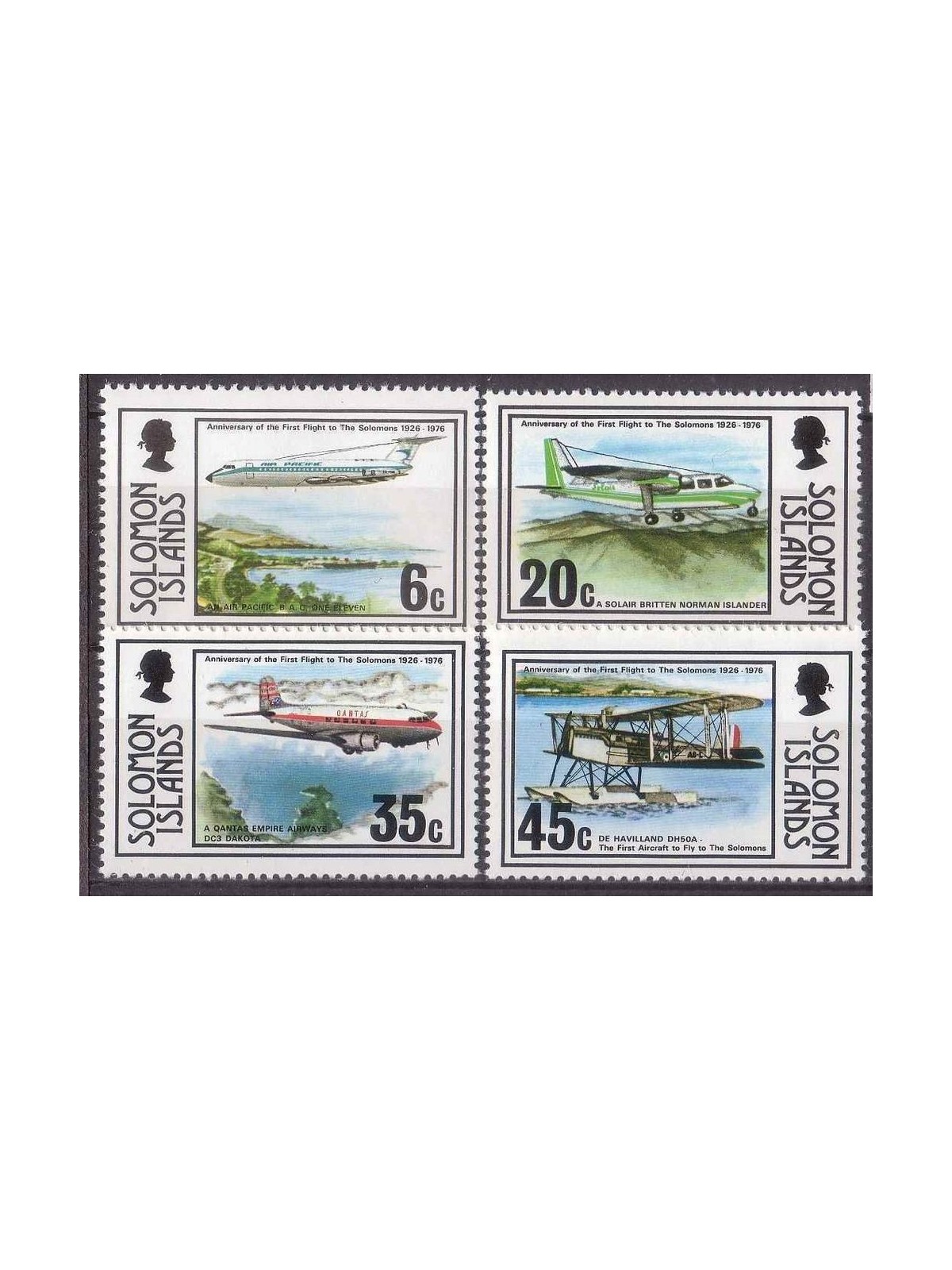 SOLOMON 1976 Aeroplanes 4v MNH**