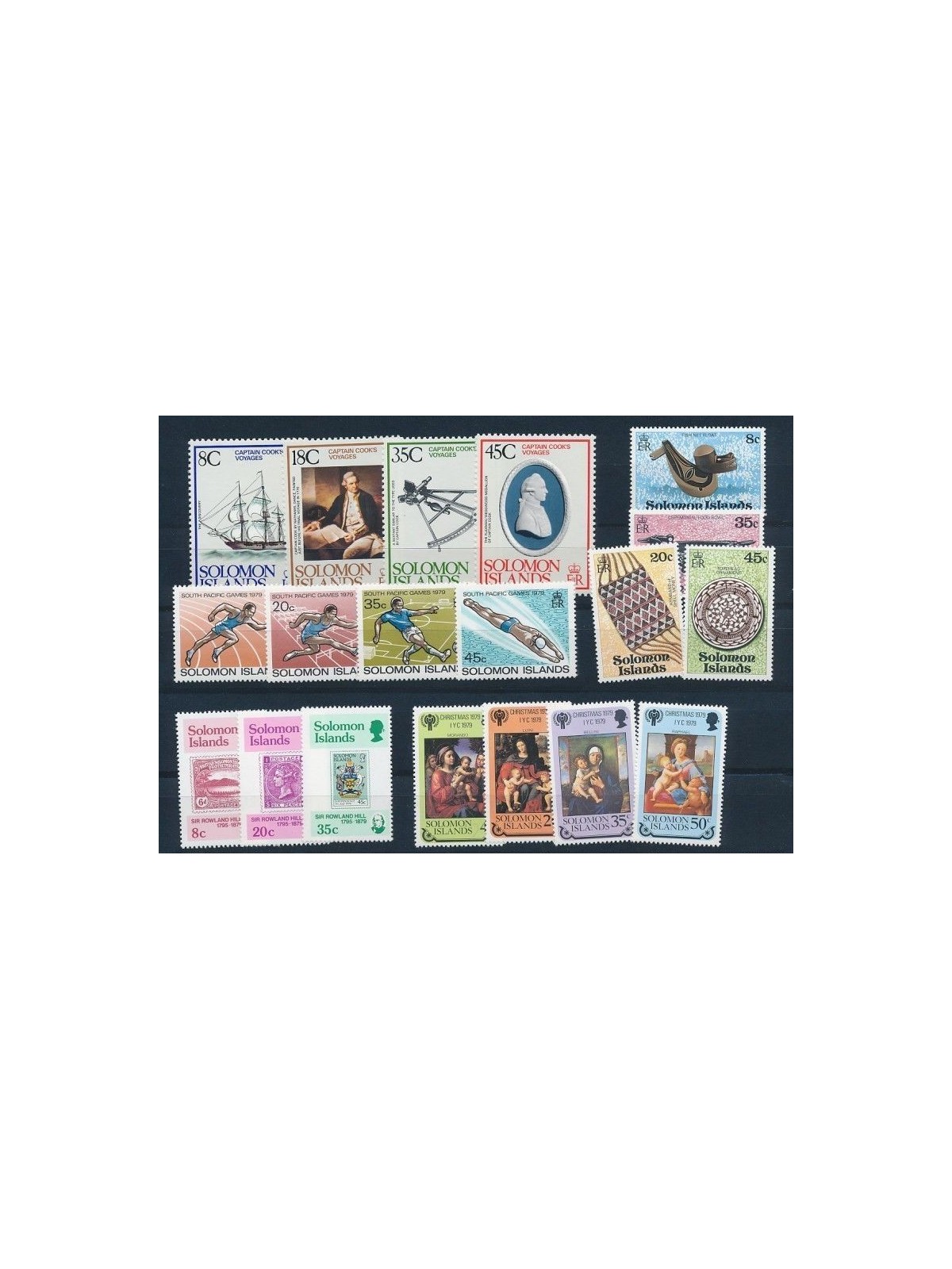 SOLOMON 1979 Complete Yearset 35v + 2 s/s MNH**