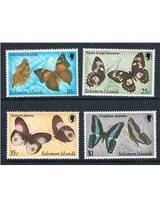 SOLOMON 1982 Butterflies 4v MNH**